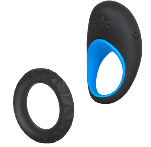 Male Vibrating Ring - Couples Dual Pleasure Ring – two rubber rings, one includes a vibrator 