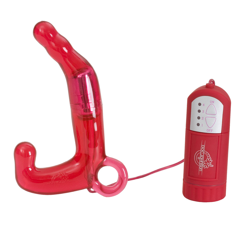 Prostate Stimulator Toy - mens pleasure wand red with remote control device