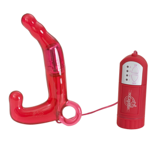 Prostate Stimulator Toy - mens pleasure wand red with remote control device