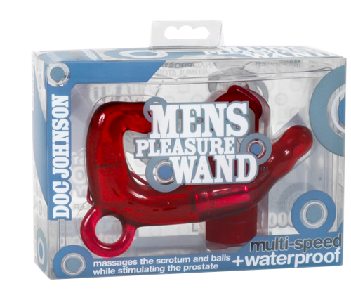 Prostate Stimulator Toy - mens pleasure wand red package 