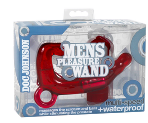 Prostate Stimulator Toy - mens pleasure wand red package 