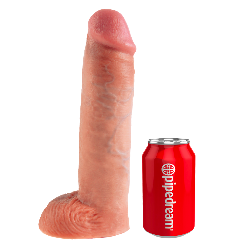 male strapon dildo size comparison with beverage can