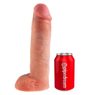 male strapon dildo size comparison with beverage can